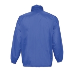 Waterproof unisex windbreaker, 210 g/m2, SOL'S Surf royal blue colour rear view