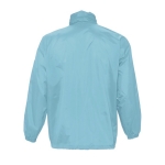 Waterproof unisex windbreaker, 210 g/m2, SOL'S Surf light blue colour rear view