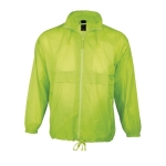 Waterproof unisex windbreaker, 210 g/m2, SOL'S Surf neon green colour