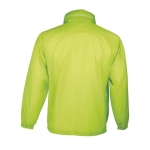 Waterproof unisex windbreaker, 210 g/m2, SOL'S Surf neon green colour rear view