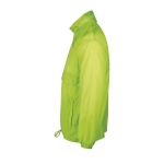 Waterproof unisex windbreaker, 210 g/m2, SOL'S Surf neon green colour side view