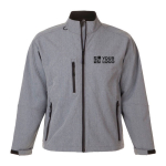 Softshell jacket, polyester, 340 g/m2, SOL'S Relax marbled grey colour view with print area