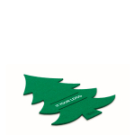 Cutlery holder set in a Christmas tree shape, RPET felt, x4 green colour view with print area