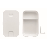 Lunch box with mobile phone holder and large capacity, 1 L white colour second view