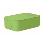 Lunch box with mobile phone holder and large capacity, 1 L lime colour