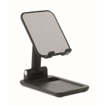 Foldable mobile phone and tablet holder with anti-slip coating black colour