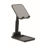 Foldable mobile phone and tablet holder with anti-slip coating black colour fourth view