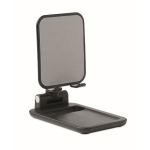 Foldable mobile phone and tablet holder with anti-slip coating black colour fifth view