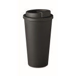 Double-walled coffee mug to go made of PP, 475 ml black colour