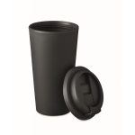 Double-walled coffee mug to go made of PP, 475 ml black colour second view