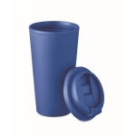 Double-walled coffee mug to go made of PP, 475 ml blue colour second view