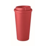 Double-walled coffee mug to go made of PP, 475 ml red colour