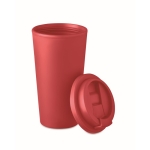 Double-walled coffee mug to go made of PP, 475 ml red colour second view