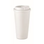 Double-walled coffee mug to go made of PP, 475 ml white colour