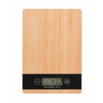 Digital kitchen scale, bamboo and ABS wood colour third view