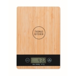 Digital kitchen scale, bamboo and ABS wood colour third main view