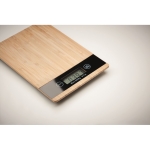 Digital kitchen scale, bamboo and ABS wood colour fifth photographic view