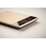 Digital kitchen scale, bamboo and ABS wood colour sixth photographic view