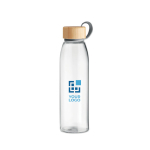 Leakproof glass bottle, 500ml view with print area