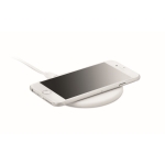 White wireless charger for smartphones white colour second view