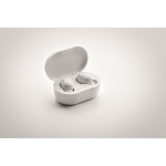 Earphones with Bluetooth and charger case white colour seventh photographic view