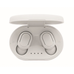 Earphones with Bluetooth and charger case white colour ninth view