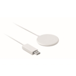 Magnetic wireless phone charger device for fast charging white colour third view