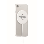 Magnetic wireless phone charger device for fast charging white colour fifth main view