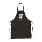 Kitchen apron with 2 front pockets, organic cotton, 200 g/m2 view with print area