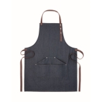 Denim kitchen apron with adjustable neck strap, 240 g/m2 blue colour second view