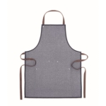 Denim kitchen apron with adjustable neck strap, 240 g/m2 blue colour third view