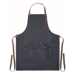 Denim kitchen apron with adjustable neck strap, 240 g/m2 blue colour fourth view