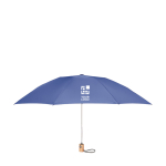 Foldable automatic pocket umbrella, RPET, bamboo handle, Ø 107 view with print area