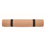 Cork yoga mat with carry handle beige colour third view