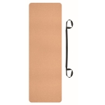 Cork yoga mat with carry handle beige colour fifth view