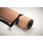 Cork yoga mat with carry handle beige colour sixth photographic view