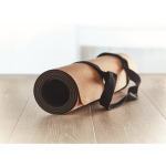 Cork yoga mat with carry handle beige colour ambient view