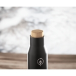 Leak-proof stainless steel thermal bottle for promotion, 500 ml black colour main ambient view