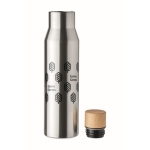 Leak-proof stainless steel thermal bottle for promotion, 500 ml matt silver colour second view