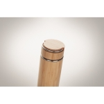 Stainless steel thermos bottle with bamboo finish, 480 ml wood colour eighth photographic view