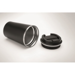 Double-walled thermal mug, stainless steel, 350 ml black colour photographic view