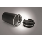 Double-walled thermal mug, stainless steel, 350 ml black colour photographic view