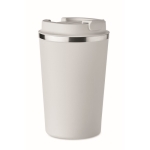 Double-walled thermal mug, stainless steel, 350 ml white colour