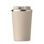 Double-walled thermal mug, stainless steel, 350 ml beige colour third view