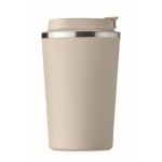 Double-walled thermal mug, stainless steel, 350 ml beige colour fifth view