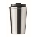 Double-walled thermal mug, stainless steel, 350 ml matt silver colour second view