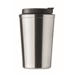 Double-walled thermal mug, stainless steel, 350 ml matt silver colour fourth view