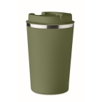 Double-walled thermal mug, stainless steel, 350 ml dark green colour