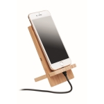 Wireless charger made of bamboo wood for smartphones wood colour second view