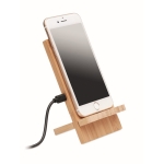 Wireless charger made of bamboo wood for smartphones wood colour third view